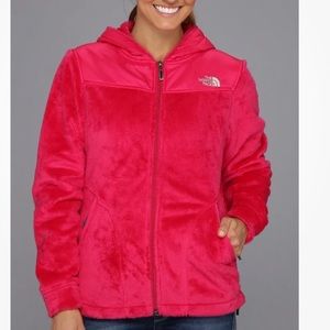 The north face fleece zip up jacket womens size small pink